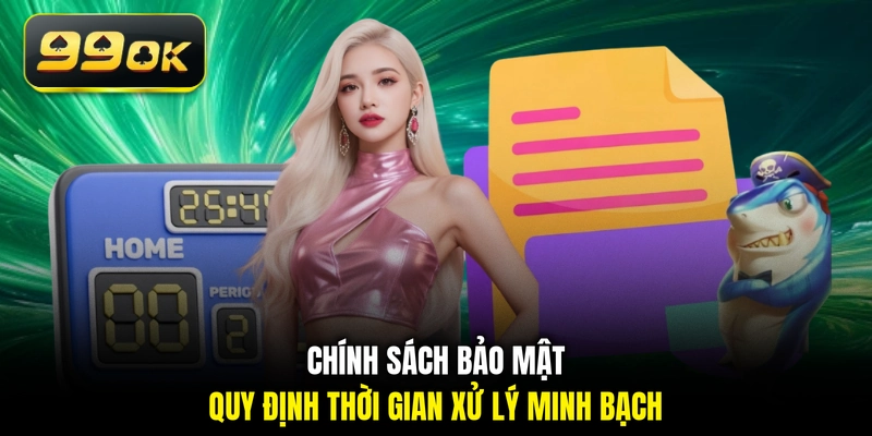 Chính sách bảo mật quy định thời gian xử lý minh bạch
